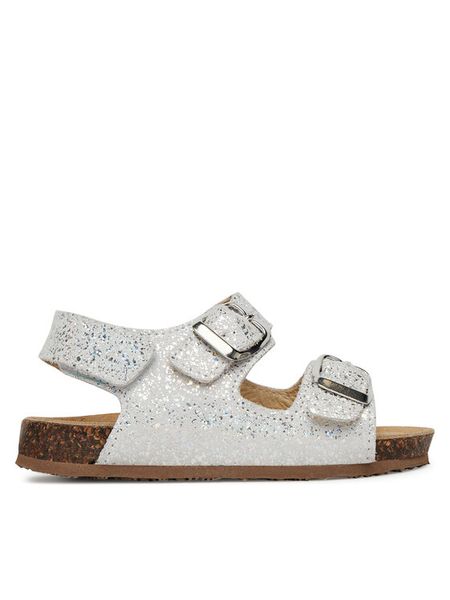 Primigi Sandały 7941733 S Biały. Białe sandały dziewczęce Primigi, ze skóry, bez obcasa, bez zapięcia. Za 229.99 zł.