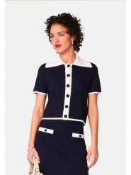 Rodier Sweter w kolorze granatowym rozmiar: XL. Niebieskie swetry klasyczne damskie Rodier, xl, bez kołnierzyka. Za 282.80 zł.