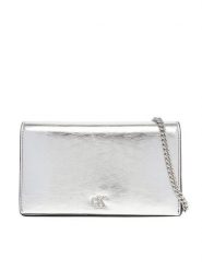 Calvin Klein Torebka Ck Metallic Wallet On Chain LV04F3320G Srebrny. Szare torebki wieczorowe damskie Calvin Klein, bez wzorów, ze skóry, bez dodatków. Za 409.99 zł.