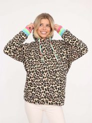 Zwillingsherz Bluza "Leo" w kolorze beżowo-czarnym rozmiar: L/XL. Brązowe bluzy damskie Zwillingsherz, l, bez wzorów, z bawełny, z kapturem. Za 221.95 zł.