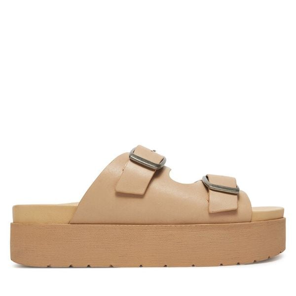 Klapki G-Star Raw. Brązowe klapki damskie G-Star Raw, bez wzorów, bez obcasa, bez zapięcia. Za 349.99 zł.