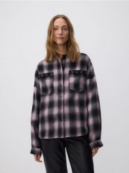 Koszula w kratę - wielobarwny. Koszule damskie Reserved, l, bez wzorów, z bawełny, bez kołnierzyka, bez ramiączek. W wyprzedaży za 59.99 zł.