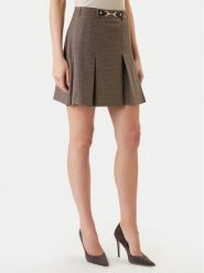 Morgan Spódnica mini 261-JEN.F Brązowy Regular Fit. Brązowe spódnice damskie Morgan, bez wzorów, z syntetyku, mini. Za 299.99 zł.