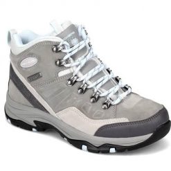 Buty trekkingowe damskie Skechers Rocky Mountain. Szare obuwie trekkingowe damskie Skechers, z materiału, bez zapięcia. Za 413.99 zł.
