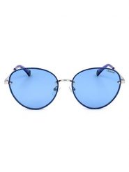Polaroid Damskie okulary przeciwsłoneczne w kolorze niebiesko-błękitnym rozmiar: 58. Niebieskie okulary przeciwsłoneczne damskie Polaroid. Za 154.95 zł.
