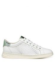 Geox Sneakersy D Jaysen D151BB 085BN C1548 Biały. Białe obuwie sportowe damskie Geox, ze skóry, bez zapięcia. Za 309.99 zł.