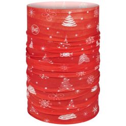 Komin na szyję dla dorosłych Original EcoStretch Holiday Scarf 1347698171000. Czerwone kominy damskie Buff, bez wzorów, z elastanu. Za 72.99 zł.
