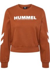 Bluza dla kobiet Hummel Legacy. Brązowe bluzy damskie Hummel, na zimę, xl, bez wzorów, z bawełny, bez kaptura. Za 122.50 zł.