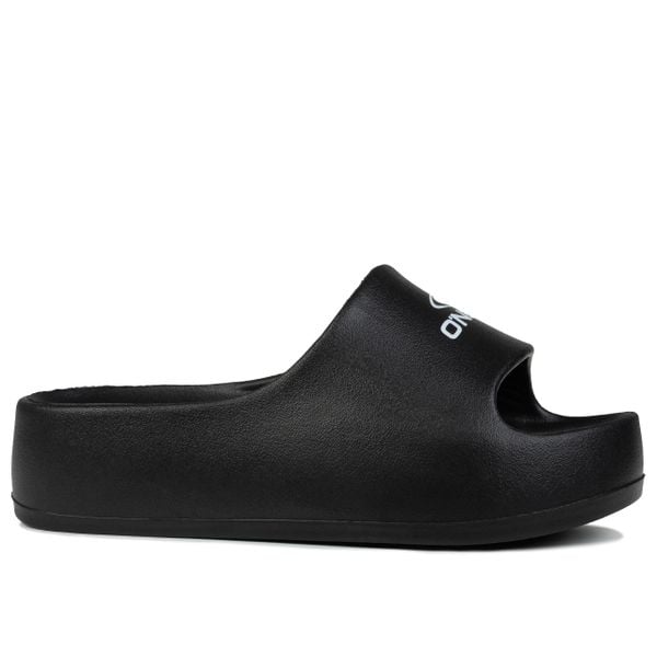 Klapki damskie na platformie O'NEILL LAINHA SLIDER WOMEN LOW. Czarne klapki damskie O'Neill, bez wzorów, bez obcasa, na platformie, bez zapięcia. W wyprzedaży za 89.00 zł.