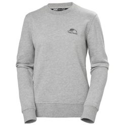 Bluza damska Helly Hansen Nord Graphic. Szare bluzy damskie Helly Hansen, s, bez wzorów, z bawełny, bez kaptura. Za 368.50 zł.