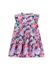 Coccodrillo Sukienka letnia WC5129201HGN Fioletowy Regular Fit. Fioletowe sukienki dziewczęce COCCODRILLO, bez wzorów, z bawełny, bez ramiączek, proste. Za 49.90 zł.