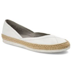 Białe Espadryle Maciejka Wygodne Skórzane Buty Damskie. Białe espadryle damskie Maciejka, bez wzorów, ze skóry, bez obcasa. Za 159.00 zł.
