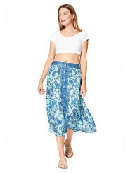 Aller Simplement Spódnica w kolorze niebiesko-turkusowym rozmiar: 34/36. Niebieskie spódnice damskie Aller Simplement, bez wzorów, klasyczne, midi. Za 56.99 zł.