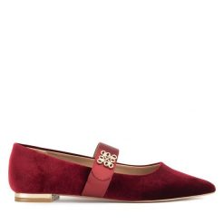 Baleriny Nine West. Czerwone balerinki damskie Nine West, bez wzorów. Za 219.99 zł.