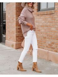 Milan Kiss Golf w kolorze jasnoróżowym rozmiar: XL. Różowe golfy damskie Milan Kiss, xl, bez wzorów, bez ramiączek. Za 165.99 zł.