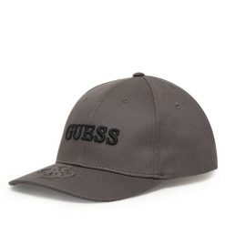 Czapka z daszkiem Guess. Szare czapki z daszkiem damskie Guess, z aplikacjami. Za 219.99 zł.