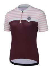 Protective Koszulka kolarska w kolorze czerwono-jasnoróżowym rozmiar: 48. Czerwone koszulki damskie Protective, bez wzorów, z materiału, bez kołnierzyka, bez ramiączek. Za 146.95 zł.