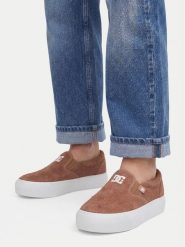 DC Shoes Tenisówki CEO-LEA-ZL-0011 Brązowy. Brązowe trampki damskie DC Shoes, bez wzorów, ze skóry, bez zapięcia. Za 199.99 zł.