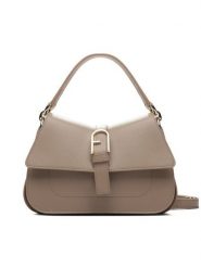 Furla Torebka Flow WB01032-BX2045-1257S-1007 Beżowy. Brązowe torebki klasyczne damskie Furla, ze skóry, bez dodatków. Za 1,489.00 zł.