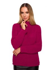 Made of emotion Sweter w kolorze różowym rozmiar: L/XL. Różowe swetry klasyczne damskie Made Of Emotion, l, bez kołnierzyka. Za 92.95 zł.