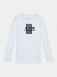 Guess Bluzka L3BI10 I3Z14 Biały Regular Fit. Białe t-shirty i koszulki chłopięce Guess, z aplikacjami, z bawełny, bez kołnierzyka, bez ramiączek. Za 149.99 zł.