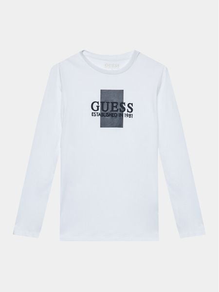 Guess Bluzka L3BI10 I3Z14 Biały Regular Fit. Białe t-shirty i koszulki chłopięce Guess, z aplikacjami, z bawełny, bez kołnierzyka, bez ramiączek. Za 109.99 zł.