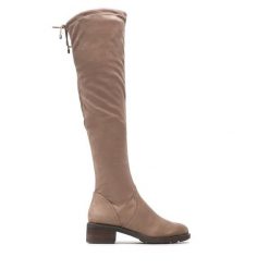 Muszkieterki Tamaris. Brązowe kozaki damskie Tamaris, bez obcasa, na płaskiej podeszwie, bez zapięcia. Za 449.99 zł.