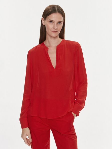 Tommy Hilfiger Bluzka WW0WW39665 Pomarańczowy Relaxed Fit. Brązowe bluzki damskie Tommy Hilfiger, bez wzorów, z wiskozy, bez kołnierzyka, bez ramiączek. Za 649.99 zł.