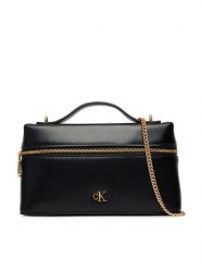 Calvin Klein Torebka Ck Beauty Case On Chain LV04F1134G Czarny. Czarne torebki wieczorowe damskie Calvin Klein, bez wzorów, ze skóry, bez dodatków. Za 369.99 zł.