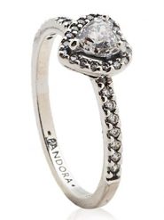 Pandora Srebrny pierścionek z cyrkoniami rozmiar: 54. Szare pierścionki damskie Pandora, z cyrkonią, srebrne. Za 295.99 zł.