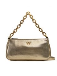 PINKO Torebka Half Moon Baguette Mini AI 25-26 PLTT 105069 A2O9 Złoty. Żółte listonoszki damskie Pinko, bez wzorów, ze skóry, bez dodatków. Za 1,379.00 zł.