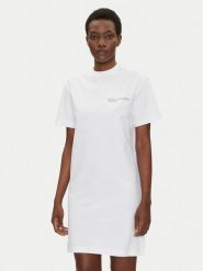 KARL LAGERFELD Sukienka codzienna A2W13036 Biały Regular Fit. Białe sukienki damskie KARL LAGERFELD, bez wzorów, z bawełny, bez ramiączek. Za 309.99 zł.