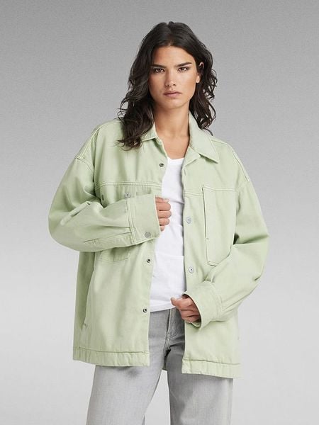 G-Star Kurtka dżinsowa w kolorze jasnozielonym rozmiar: L. Zielone kurtki damskie G-Star, l, bez wzorów, z bawełny, bez kaptura. Za 240.43 zł.