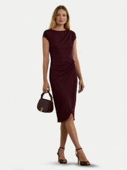 LAUREN RALPH LAUREN Sukienka koktajlowa 250951402001 Bordowy Slim Fit. Czerwone sukienki damskie Lauren Ralph Lauren, bez wzorów, z syntetyku, wizytowe, bez ramiączek. Za 619.99 zł.