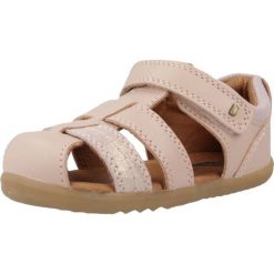 Sandały BOBUX ROAM Rose. Czerwone sandały damskie Bobux, bez wzorów, ze skóry, bez obcasa, bez zapięcia. Za 299.99 zł.