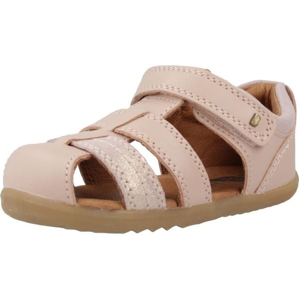 Sandały BOBUX ROAM Rose. Czerwone sandały damskie Bobux, bez wzorów, ze skóry, bez obcasa, bez zapięcia. Za 335.99 zł.