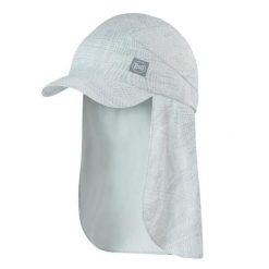 Czapka z nakarcznikiem sahara cap ochrona UVP50. Szare czapki z daszkiem damskie Buff, na lato, bez wzorów, z materiału. Za 207.99 zł.