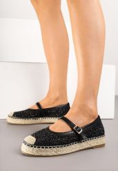 Czarne Ażurowe Espadryle z Plecionką Rineviella. Czarne espadryle damskie Born2be, w ażurowe wzory, bez obcasa. Za 84.99 zł.