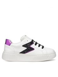 Geox Sneakersy J Mikiroshi J45DVA 0BCEW C1238 S Biały. Białe buty sportowe dziewczęce Geox, bez wzorów, ze skóry, bez zapięcia. Za 179.99 zł.