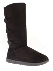 ISLAND BOOT Kozaki zimowe "Flora" w kolorze czarnym rozmiar: 39. Czarne kozaki damskie Island Boot, na zimę, z materiału, bez obcasa, bez zapięcia. Za 158.47 zł.
