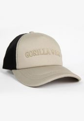 Czapka z daszkiem Gorilla Wear Sharon Ponytail. Brązowe czapki z daszkiem damskie GORILLA WEAR, bez wzorów, z bawełny. Za 125.80 zł.