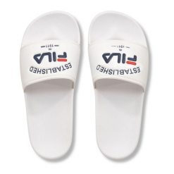 Klapki damskie Fila Baywalk '23 wsuwane basenowe 41. Białe klapki damskie Fila, bez wzorów, bez obcasa, bez zapięcia. Za 98.56 zł.