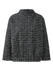 Oui Bluza w kolorze czarno-kremowym rozmiar: 42. Brązowe bluzy damskie Oui, bez wzorów, bez kaptura. Za 235.50 zł.