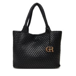 Torebka GINO ROSSI. Czarne shopper bag Gino Rossi, bez dodatków. Za 299.99 zł.