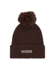 Guess Czapka AW5650 WOL01 Brązowy ciemny. Brązowe czapki damskie Guess, na zimę, z aplikacjami. Za 154.99 zł.