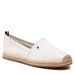 Espadryle Tommy Hilfiger. Białe espadryle damskie Tommy Hilfiger, bez wzorów, bez obcasa. Za 139.99 zł.