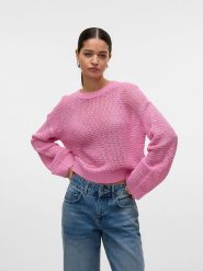 Vero Moda Sweter w kolorze różowym rozmiar: S. Różowe swetry klasyczne damskie Vero Moda, s, ze splotem, bez kołnierzyka. Za 96.95 zł.