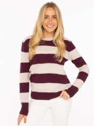 Zwillingsherz Kaszmirowy sweter w kolorze kremowo-bordowym rozmiar: XL. Brązowe swetry klasyczne damskie Zwillingsherz, xl, z kaszmiru, bez kołnierzyka. Za 479.95 zł.