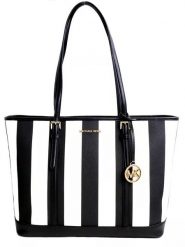 Michael Kors Shopper bag w kolorze granatowo-białym - 28 x 28 x 13 cm rozmiar: onesize. Czarne shopper bag Michael Kors, bez wzorów, z materiału, na ramię, bez dodatków. Za 922.46 zł.