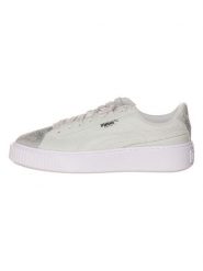 Puma Sneakersy "Basket Platform Canvas" w kolorze jasnozielonym rozmiar: 38,5. Zielone obuwie sportowe damskie Puma, bez zapięcia. Za 137.42 zł.